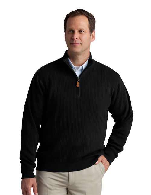 Think Tank Golf - Greg Norman Drop-Needle Quarter-Zip Mock Sweater GNBAS103